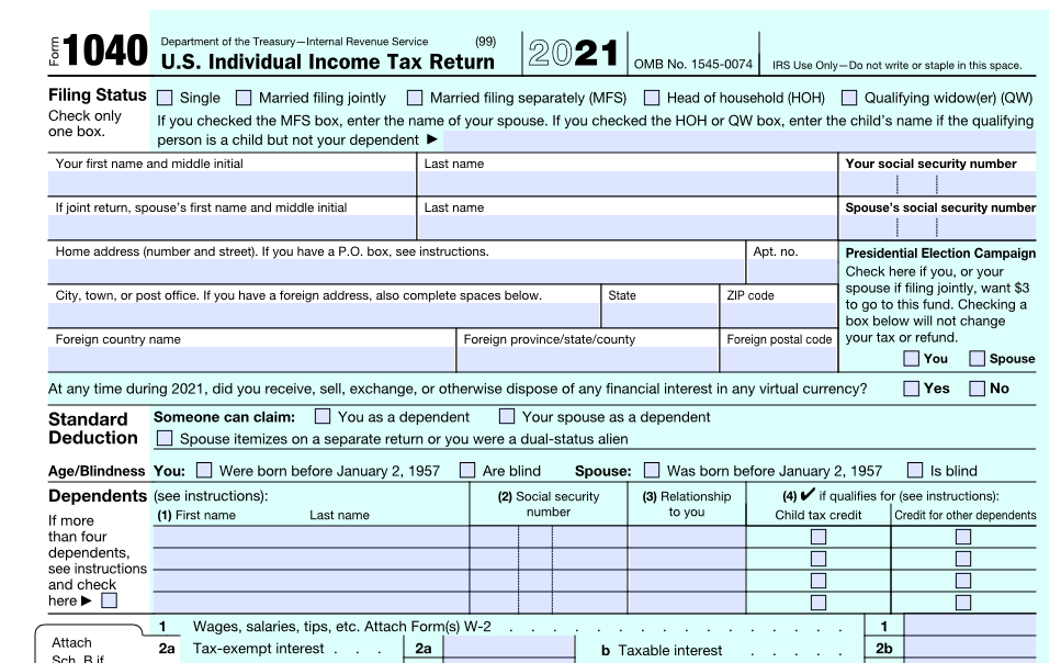 A close-up photo of IRS tax forms spread on a desk next to a calculator and a pen, realistic office setting